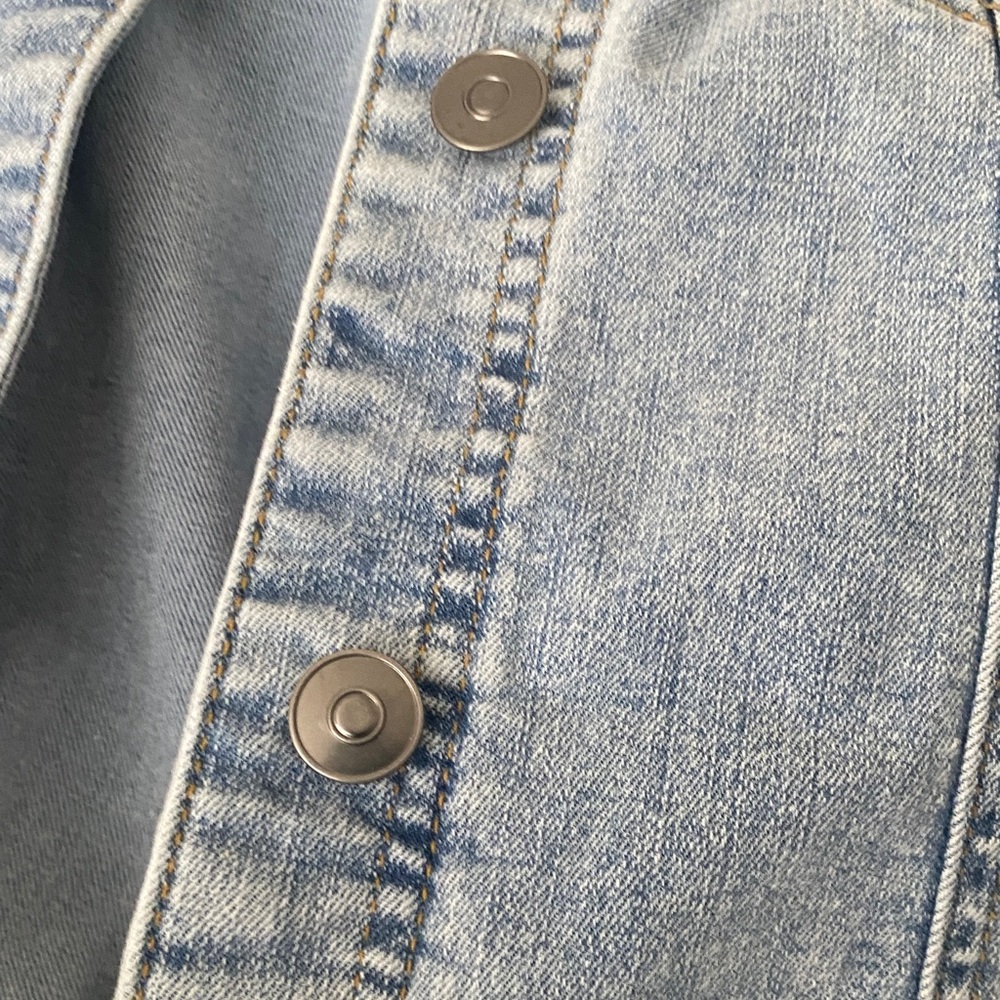 Logo Denim Jacket with Button Front - image 6